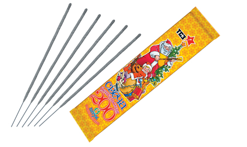  Бенгальские свечи 6 шт 200 мм в пакете  в Реже